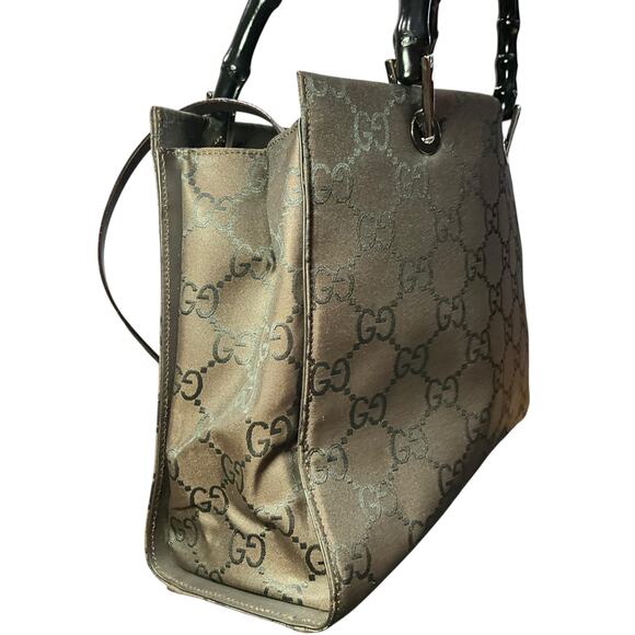 Gucci Brown Black GG Bamboo - Picture 5 of 10